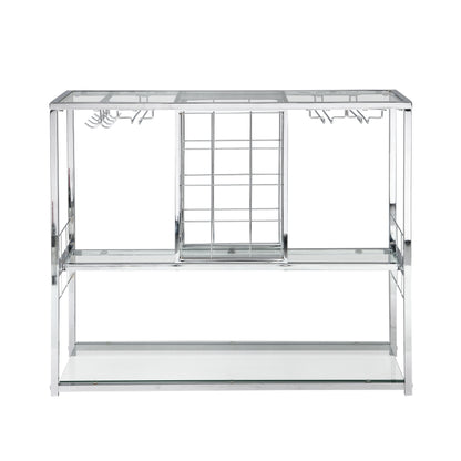 3-Tier Cart with Glass Holder and Wine Rack for Home_3