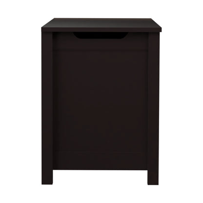 Kids Wooden Toy Box Storage with Safety Hinged Lid for Ages 3+ -Dark Brown_12