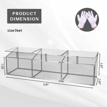 Polycarbonate Greenhouse for Outdoors in Winter Plant Supplies- Silver_10