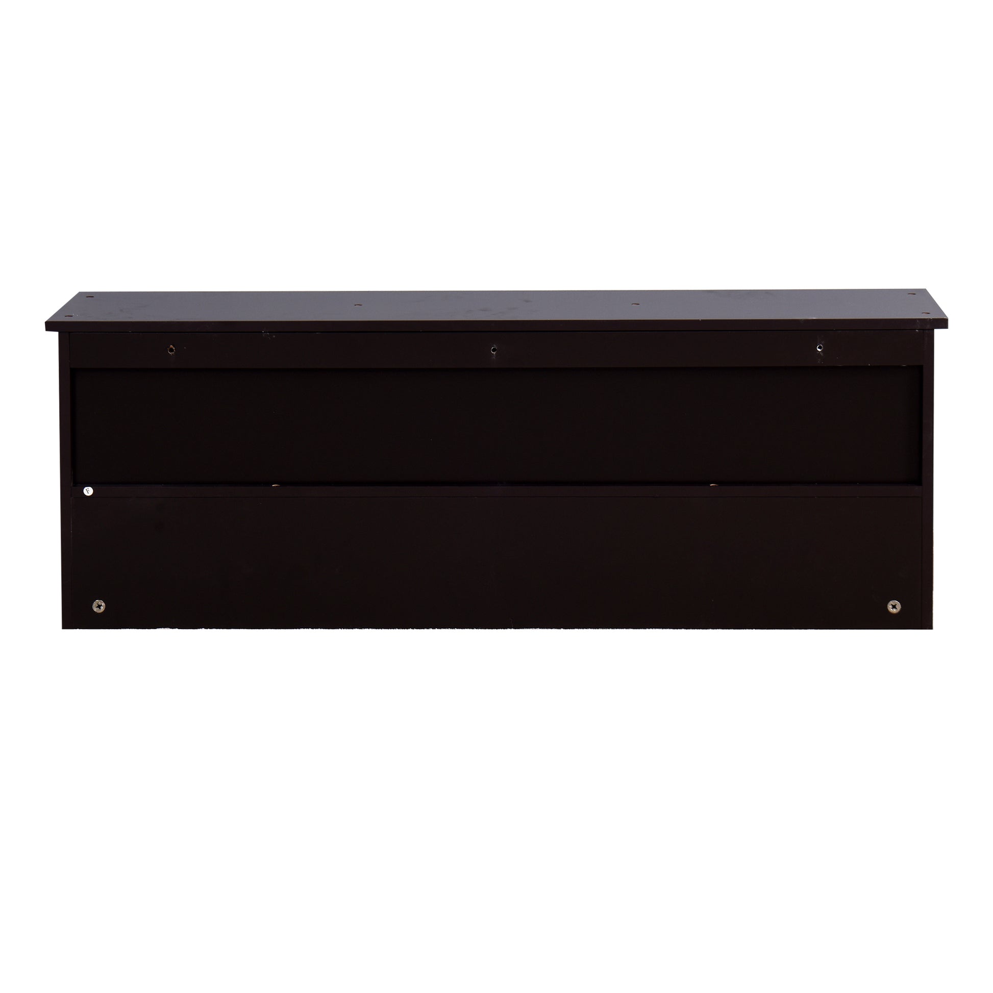 Entryway Wall Mounted Coat Rack with 4 Dual Hooks Wooden Shelf- Espresso_5