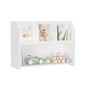 4 Compartment Children’s Bookcase and Playroom Storage Bookshelf- White_4