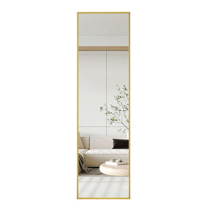 Wall Mounted Full-Length Body Mirror with Aluminum Alloy Metal Frame- Golden_11