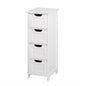 4 Drawers Free Standing Storage Cabinet for Bedroom and Bathroom- White_2
