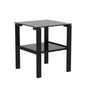 Two Layered Tempered Glass Small Bedroom Corner Home Tea Table- Black+Black_3