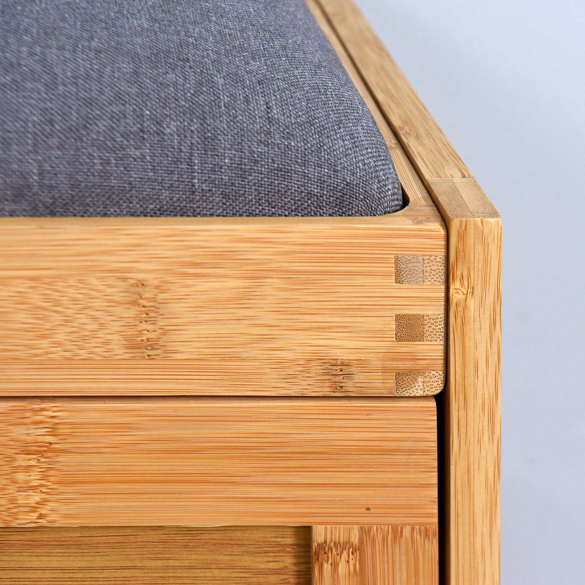 Entryway Wooden Shoe Changing Stool and Cabinet with Foldable Shelf- Natural_8