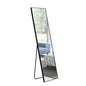 Full-Length Body Mirror with Wooden Frame and Stand Dressing Mirror- Black_13