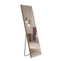 Full-Length Body Dressing Mirror with Solid Wooden Frame and Stand- Brown_6