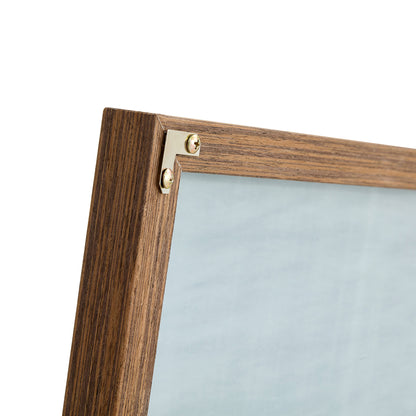 Full-Length Body Dressing Mirror with Solid Wooden Frame and Stand- Brown_13