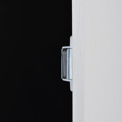 Full Body Mirror and Jewelry Case Storage Cabinet with LED Light- White_13