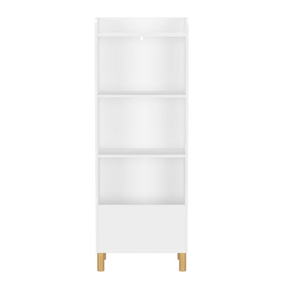 Free Standing 4 Tier Kid’s Bookcase and Toy Storage Organizer in White_8