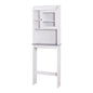 Over The Toilet Storage Bathroom Storage Space Saver Organizer- White_3