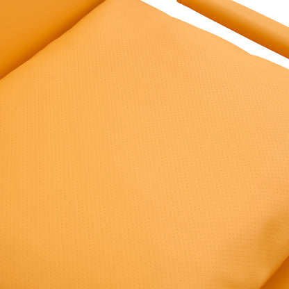 PU Leather Heavily Padded Backrest and Seat Cushion Accent Chair - Orange_19