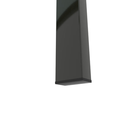 Double Layered Tempered Glass Rectangular Console Center Table- Black_12