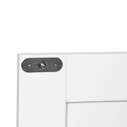 Bathroom Floor Storage Cabinet with Double Door Adjustable Shelf, White_5