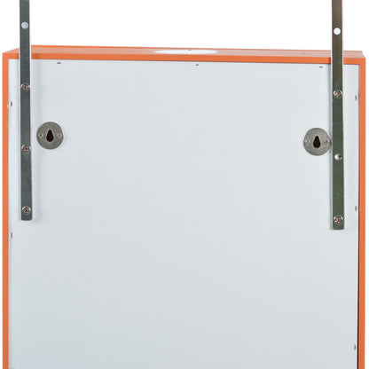 Wall Hanging Simple Jewelry Storage Mirror Cabinet With LED Lights- Orange_14