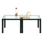 Set of 2 Coffee Table Set Modern Designed Square Tempered Glass Tea Table_4