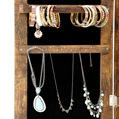 Full Sized Body Mirror and Jewelry Storage with LED Lights and Stand- Antique Gray_6