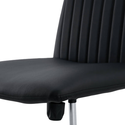 Modern Contemporary Height Adjustable PU Office Swivel Chair- Black_10