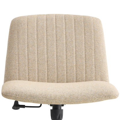 Modern Contemporary Height Adjustable Fabric Office Swivel Chair- Beige_13