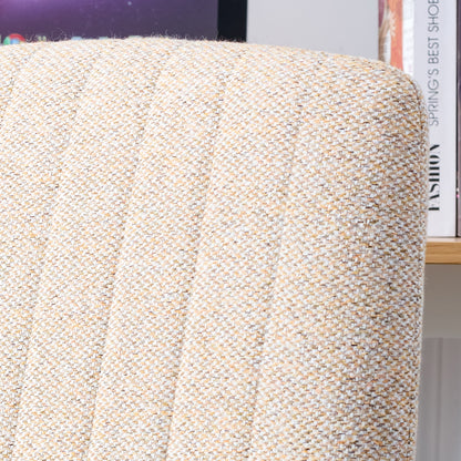 Modern Contemporary Height Adjustable Fabric Office Swivel Chair- Beige_17