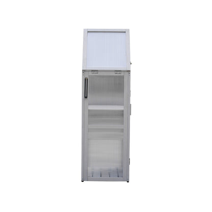 Mini Greenhouse Kit Indoor and Outdoor Tiered Plant Display Stand- White_7