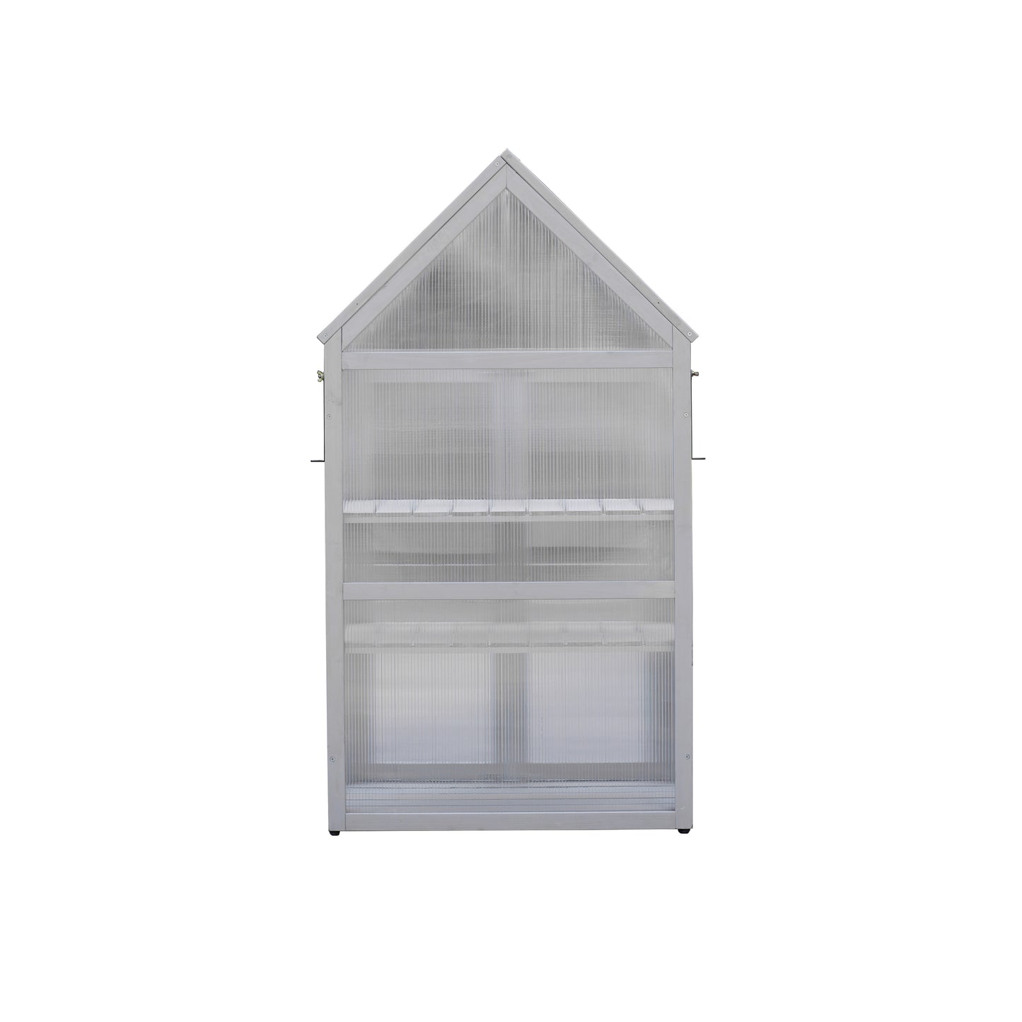 Mini Greenhouse Kit Indoor and Outdoor Tiered Plant Display Stand- White_5
