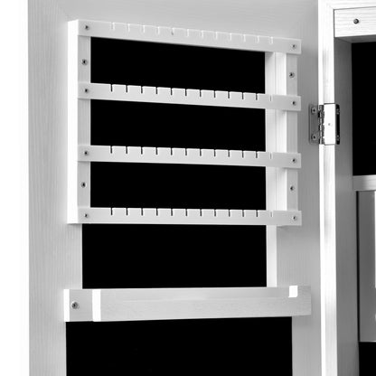 Fashion Simple Jewelry Storage Mirror Cabinet With LED Lights- White_9