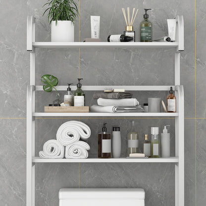 Over the Toilet Bathroom Storage Shelf Small Space Organizer- Cream White_5