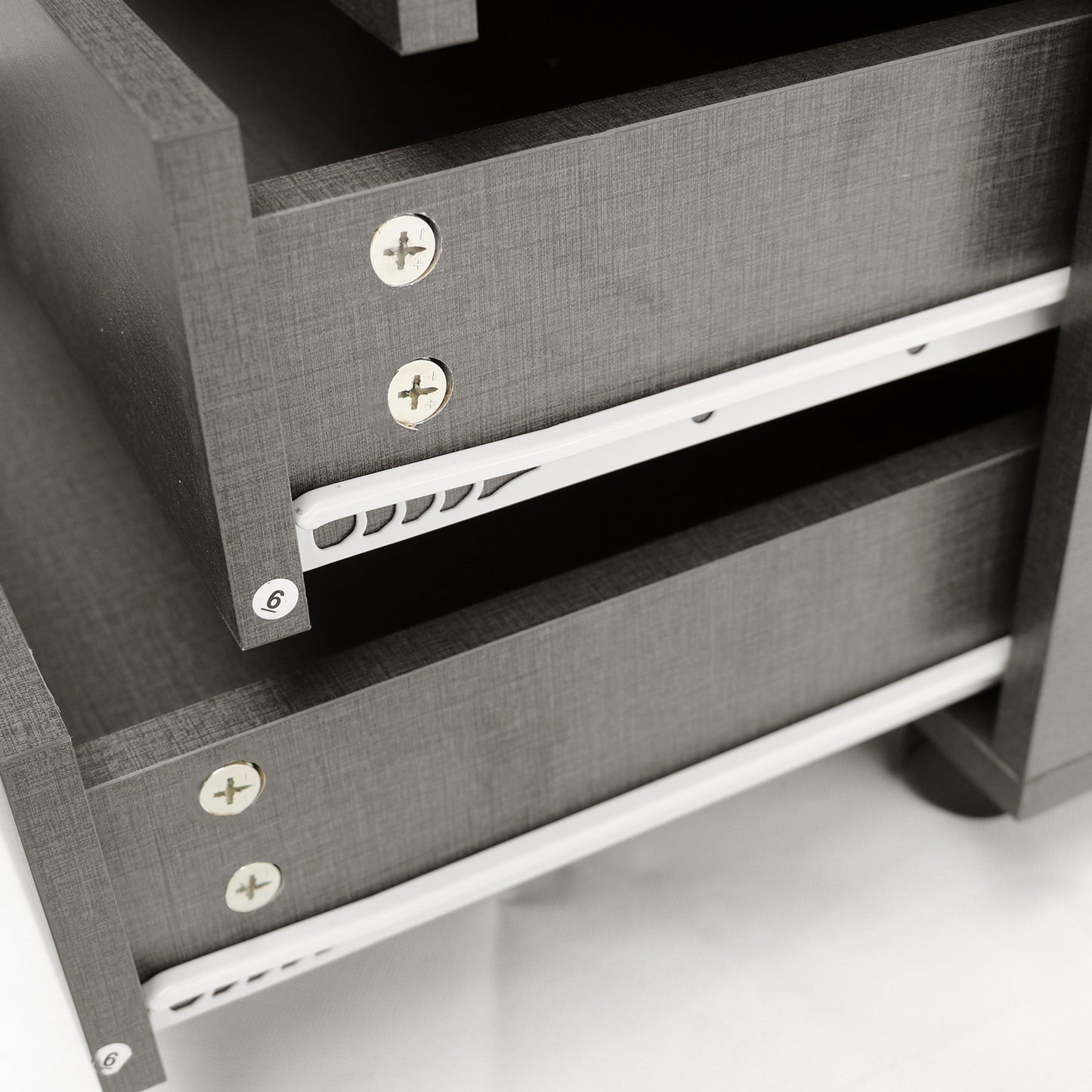 5 Drawers Small Rolling Office File Cabinet Organizer Printer Rack- Dark Gray_9