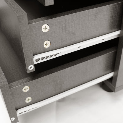 5 Drawers Small Rolling Office File Cabinet Organizer Printer Rack- Dark Gray_9