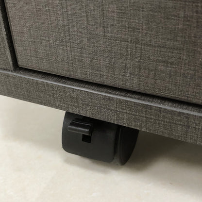 5 Drawers Small Rolling Office File Cabinet Organizer Printer Rack- Dark Gray_6
