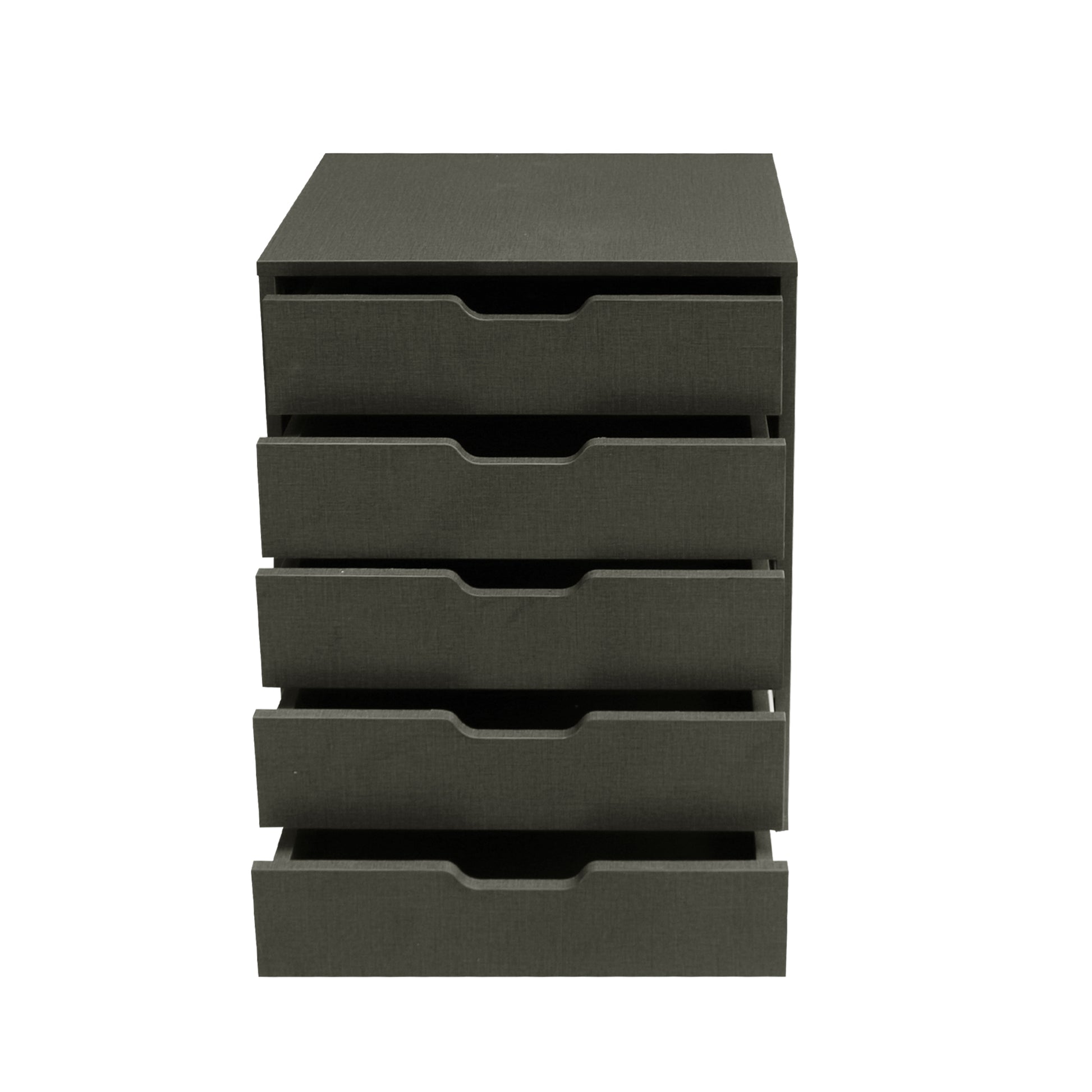 5 Drawers Small Rolling Office File Cabinet Organizer Printer Rack- Dark Gray_10