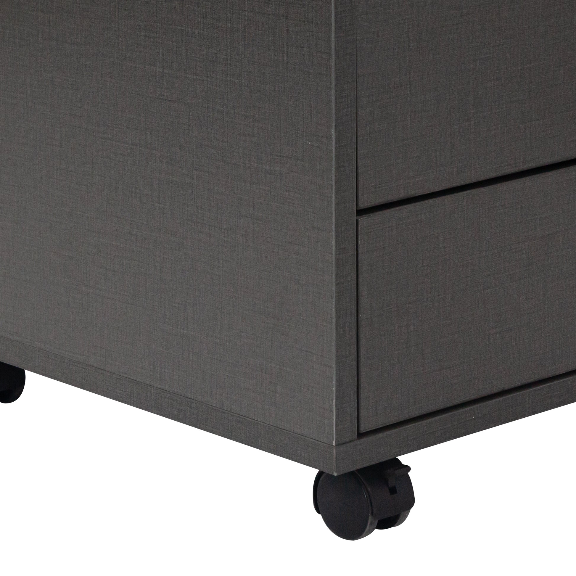 5 Drawers Small Rolling Office File Cabinet Organizer Printer Rack- Dark Gray_14