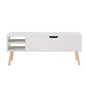 Lifting Top Living Room Coffee Table and Hidden Storage Cabinet- Matte White_12