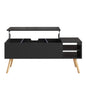 Lifting Top Living Room Coffee Table and Hidden Storage Cabinet- Antique Black_9