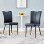 Simple Design PU Leather Upholstered Modern Kitchen Dining Chair- Black_1
