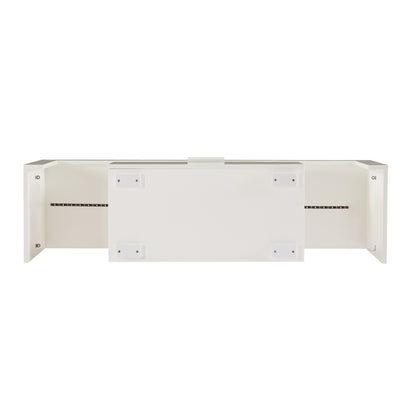 Modern TV Console Storage Media TV Organizing Cabinet Worktop- White_8