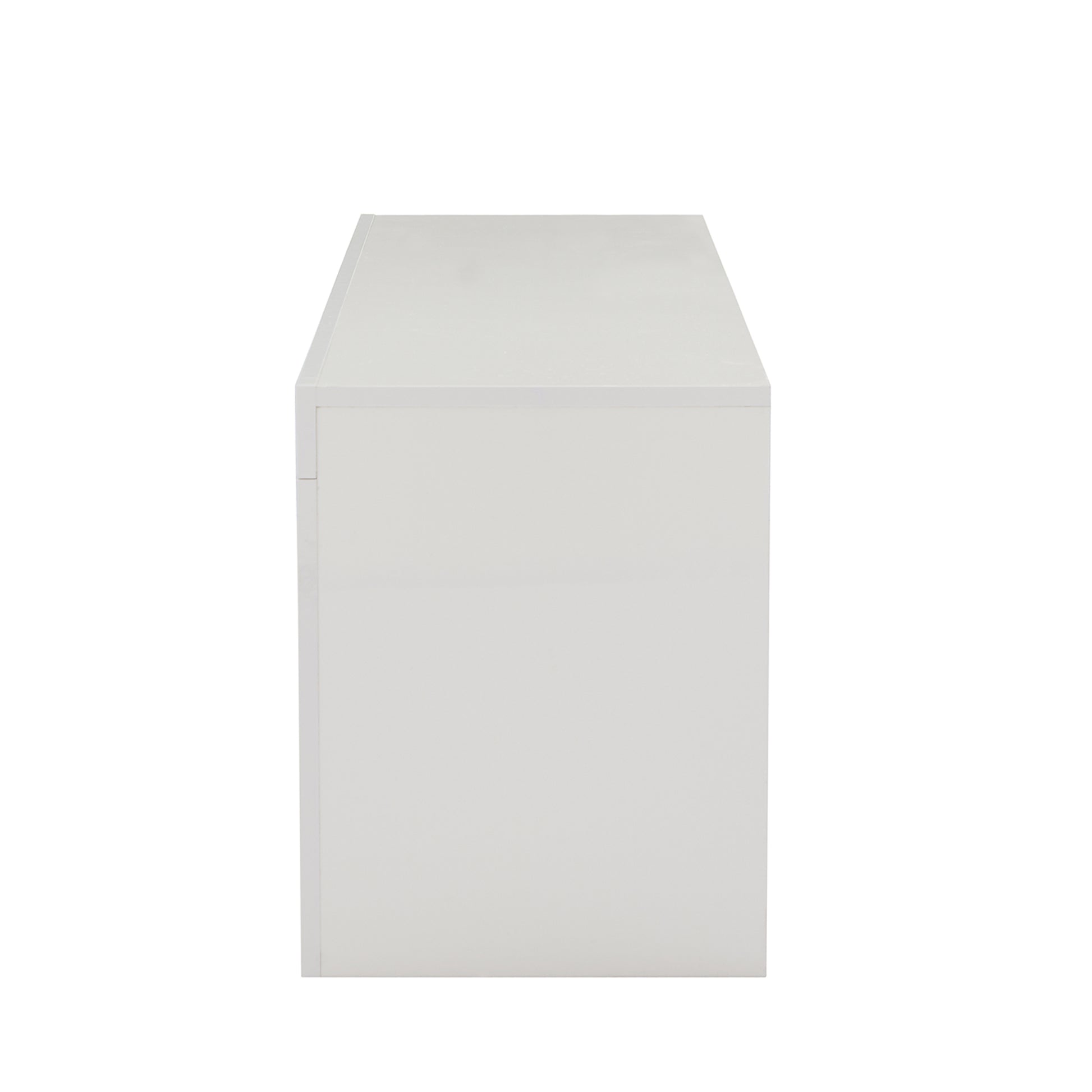 Modern TV Console Storage Media TV Organizing Cabinet Worktop- White_5