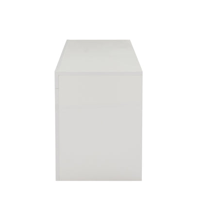 Modern TV Console Storage Media TV Organizing Cabinet Worktop- White_5