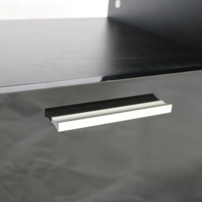 Modern TV Console Storage Media TV Organizing Cabinet Worktop- Black_18