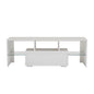 Modern TV Console Storage Media TV Organizing Cabinet Worktop- White_13