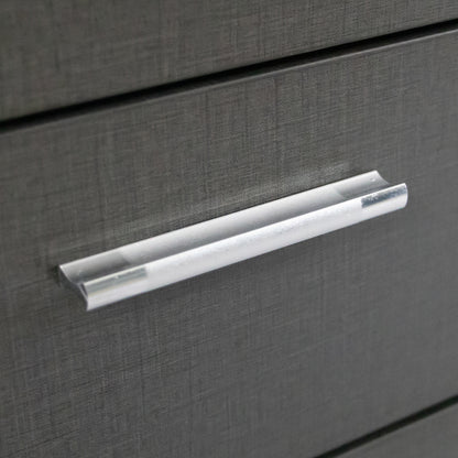 Small Rolling Portable Wooden Drawer File Cabinet with Safety Lock- Dark Gray_15