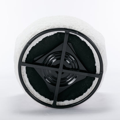 Compact Modern Velvet Fabric Swivel Accent Barrel Chair With Black Powder Coating- Gray_8