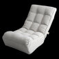 Single Seater Japanese Style Thick Cushioned Lazy Tatami Recliner Sofa- Gray_2