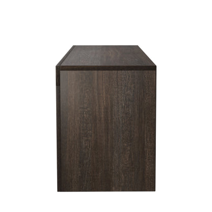 Quick Assembly Modern Television Stand with 16 Colors Remote Controlled LED Light- Brown_6