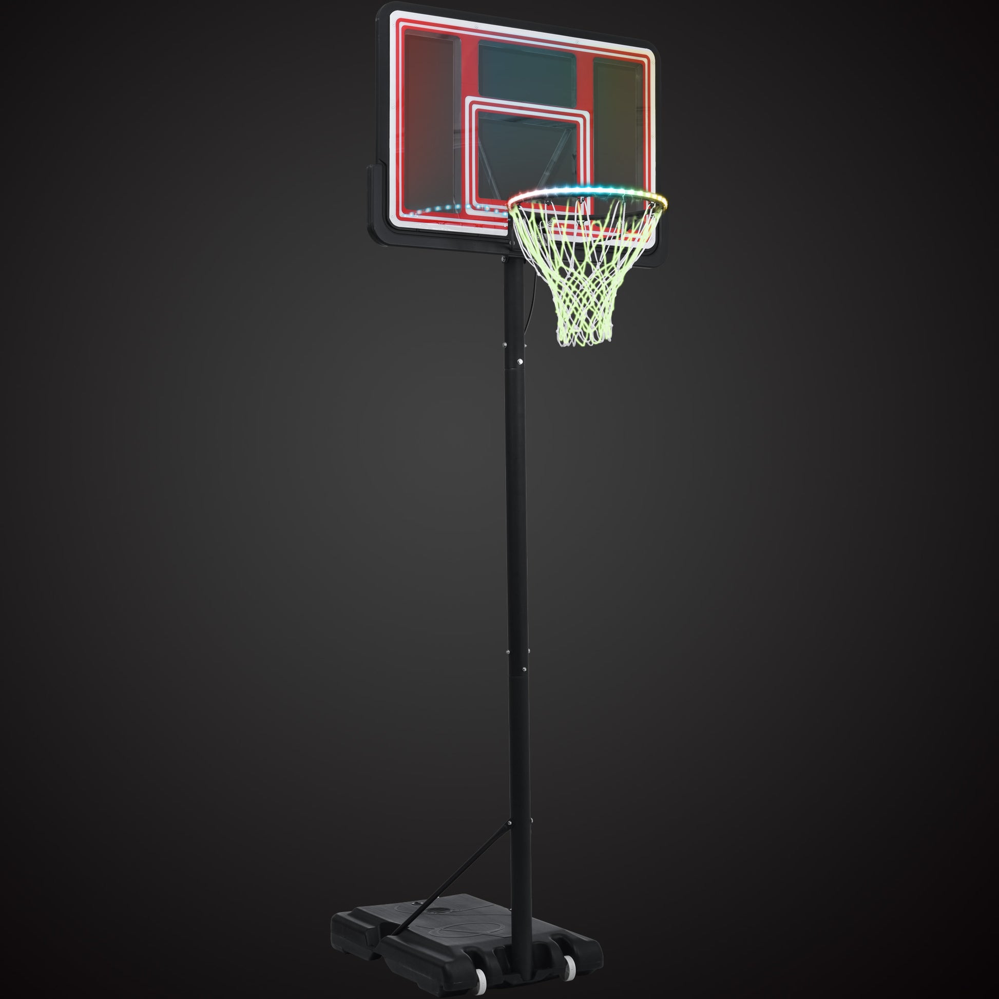 Adjustable Height Portable Basketball System with Wheels and Stable Base_29