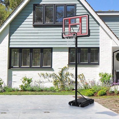 Adjustable Height Portable Basketball System with Wheels and Stable Base_19