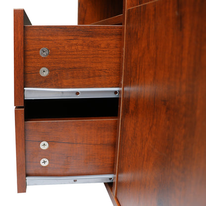 Media Console Entertainment Center Television Table TV Cabinet- Rosewood_12