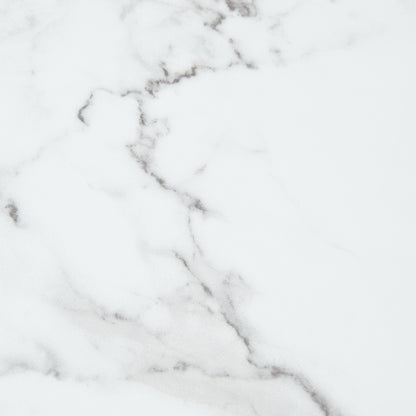 Modern Minimalist Rectangular White Marbled Tempered Glass Desktop with Silver Metal Legs_11