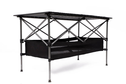 Set of 5 Outdoor Camping Foldable Chair and Roll up Portable Table- Black+Gray_20